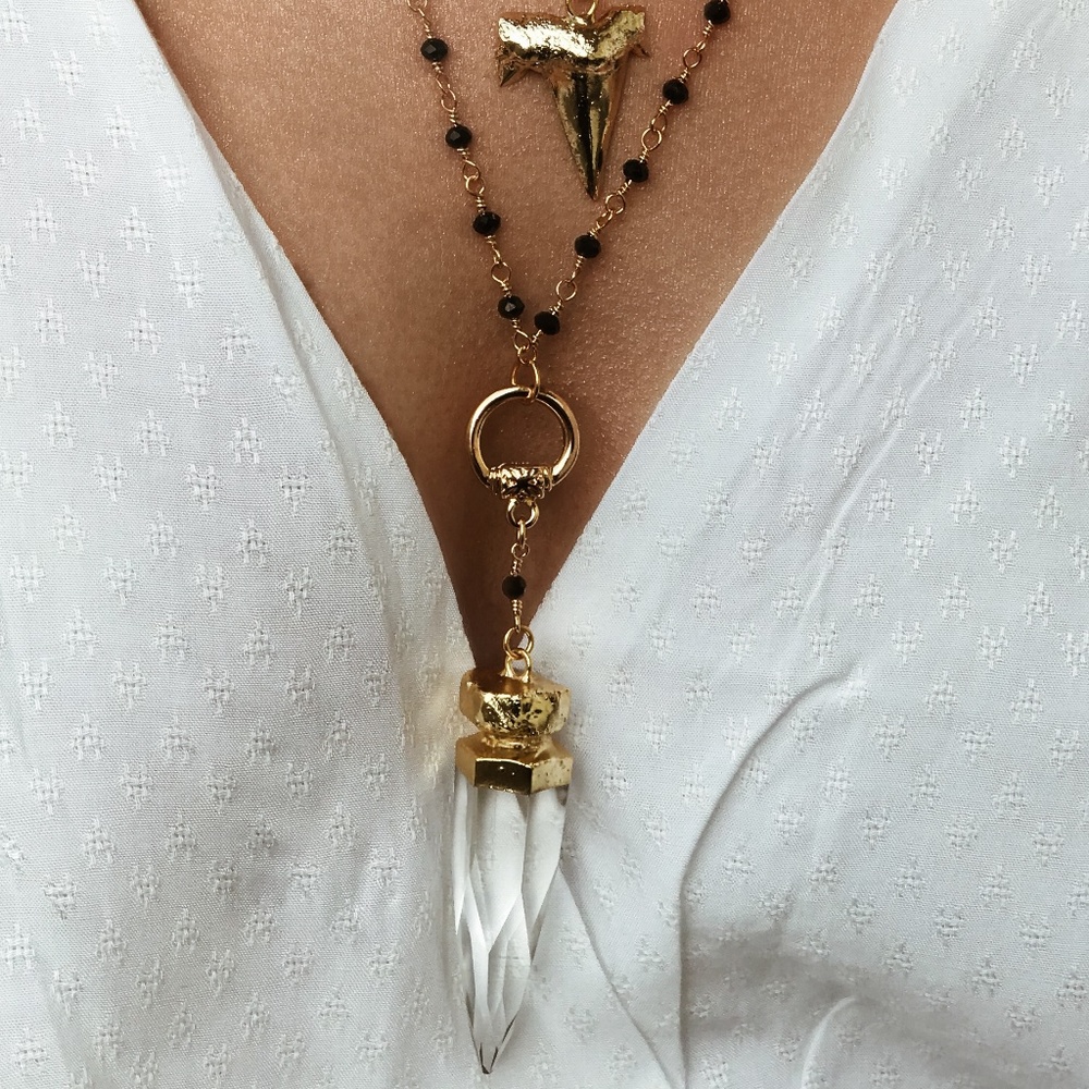 Crystal Faceted Beads Necklace